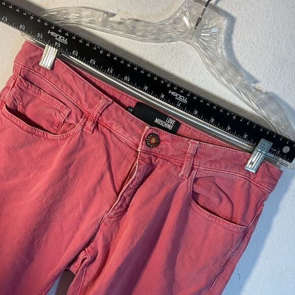 Love Moschino Pants Womens 28 Pink distressed casual day Stretch Denim Jeans - Picture 7 of 15